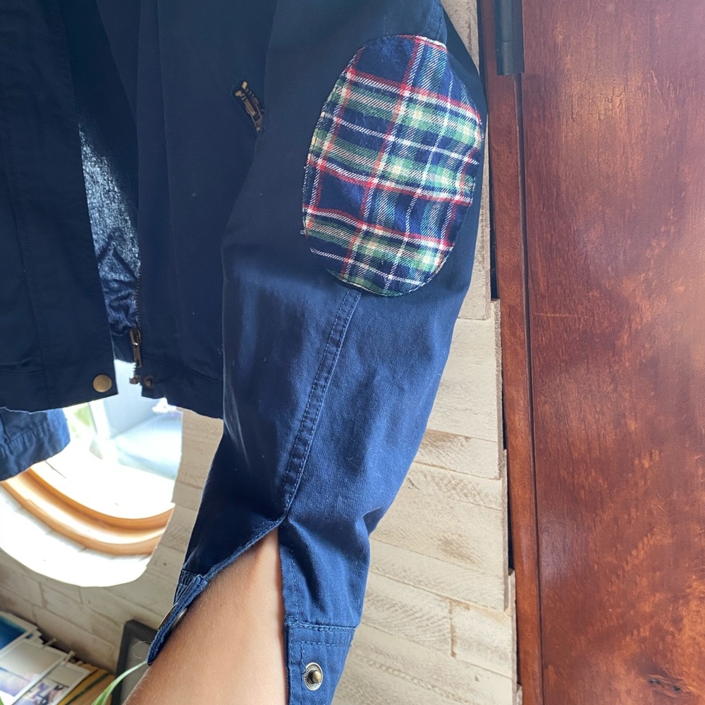 “Mine” jacket with flannel accents